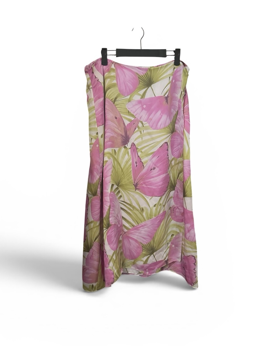 Tommy Bahama Y2K Butterfly Print Silk Wrap Maxi Skirt 14